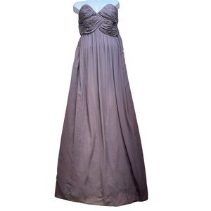 Donna Morgan Women's Strapless Chiffon Dress Size 10 Purple Mauve Sleeveless